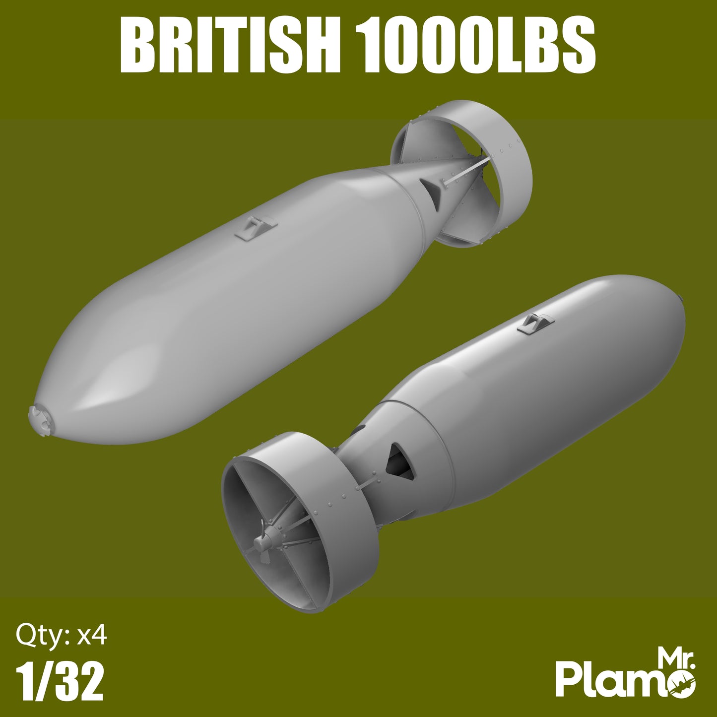 British General Purpose 1000lbs - 1/32 4pcs