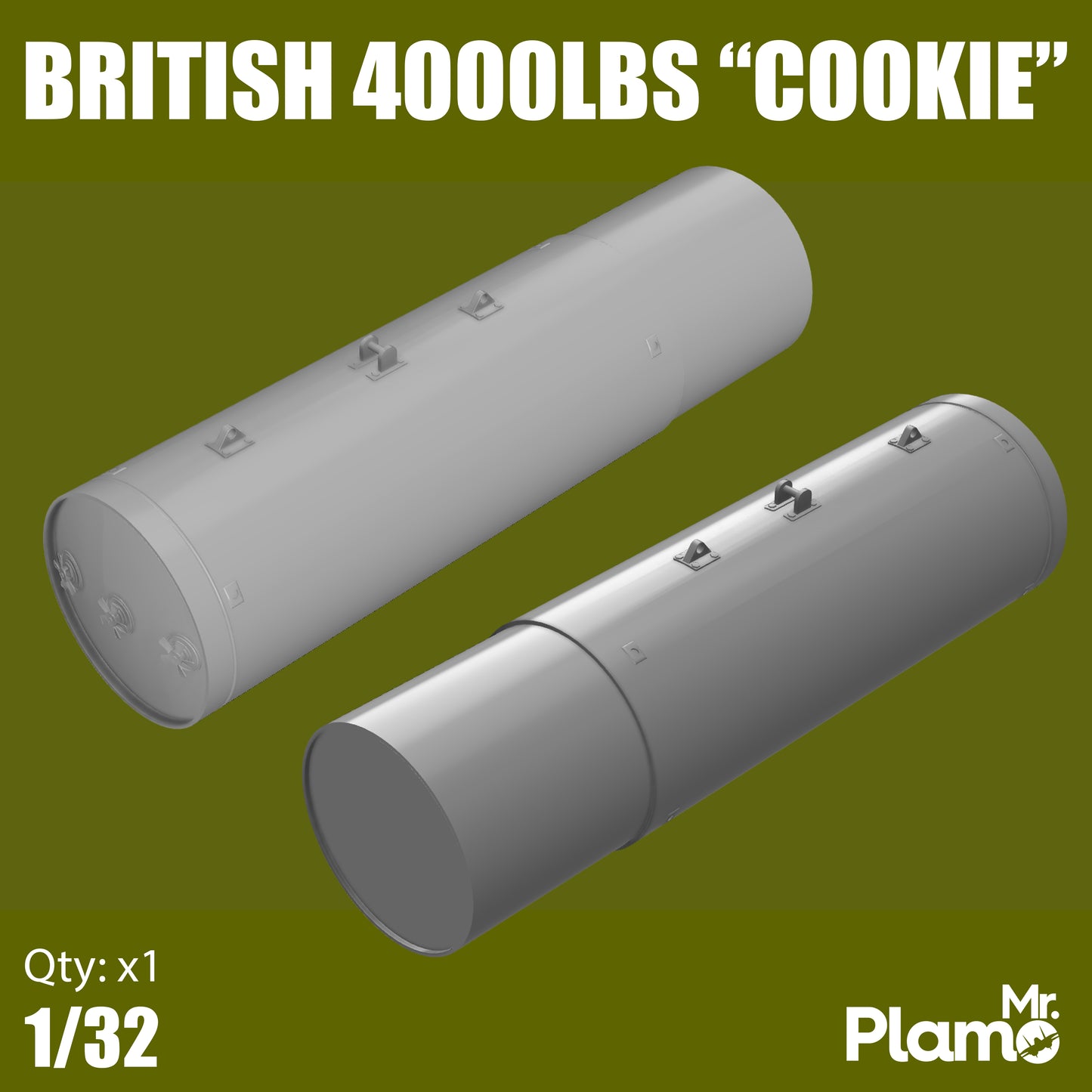 British 4000lbs Cookie Bomb - 1/32 1pc