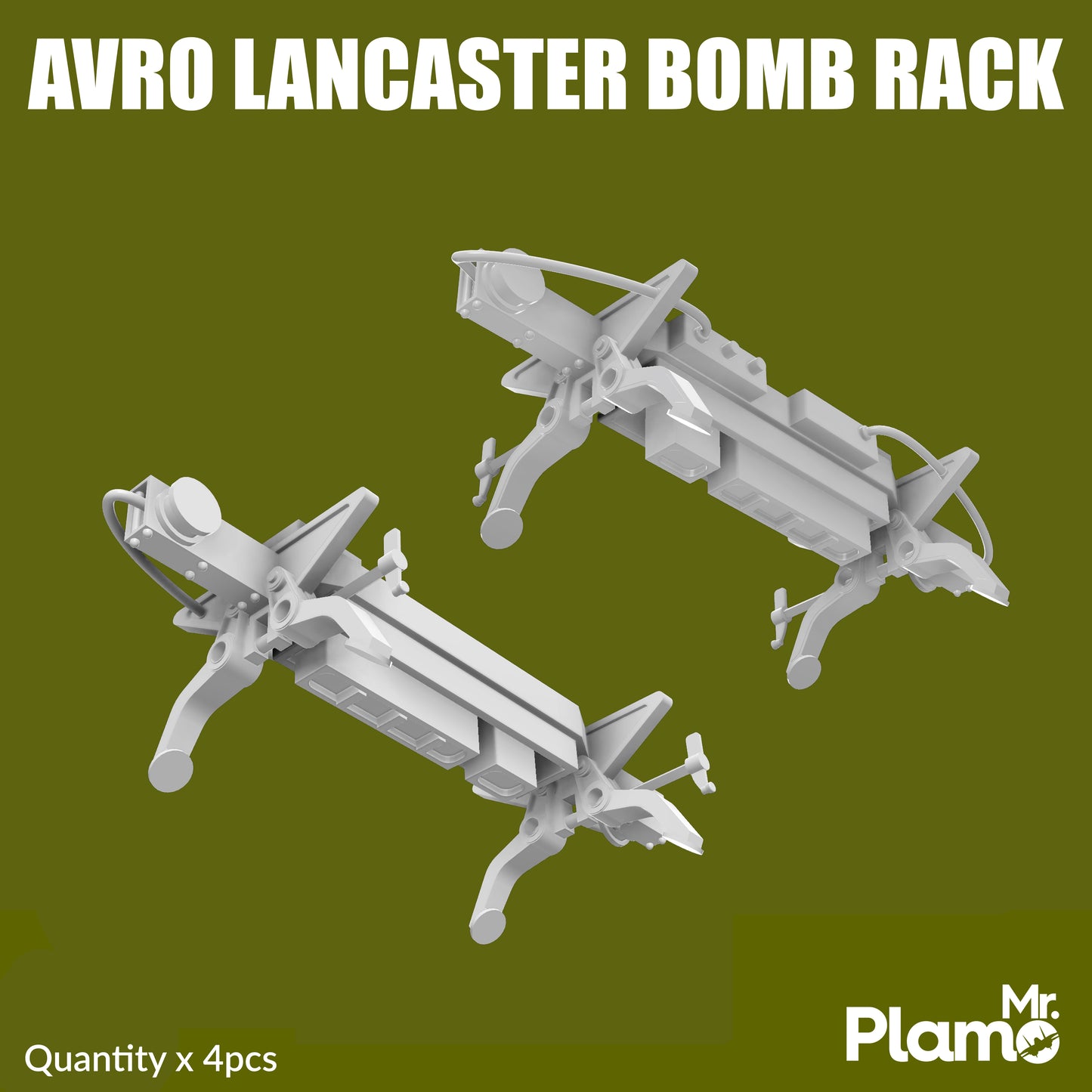 Avro Lancaster 500lbs Bomb Racks - 4pcs (1/32)