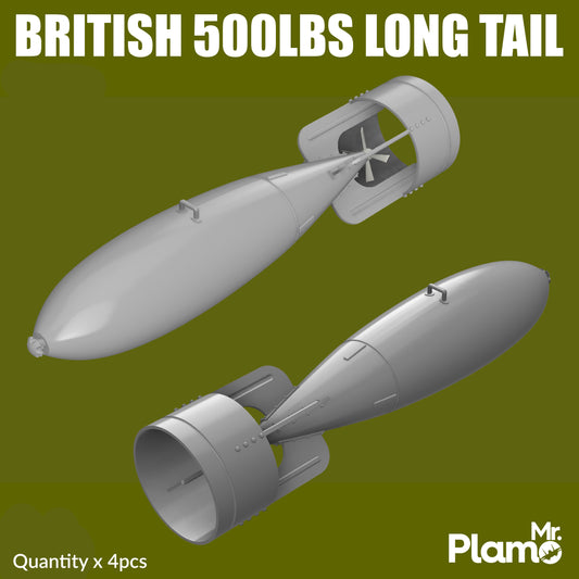 British General Purpose 500lbs "Long Tail" Bombs - 4pcs