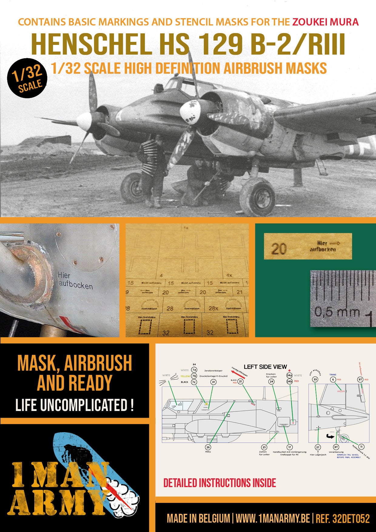 Henschel HS-129 B-2/RIII - (Zoukei Mura)