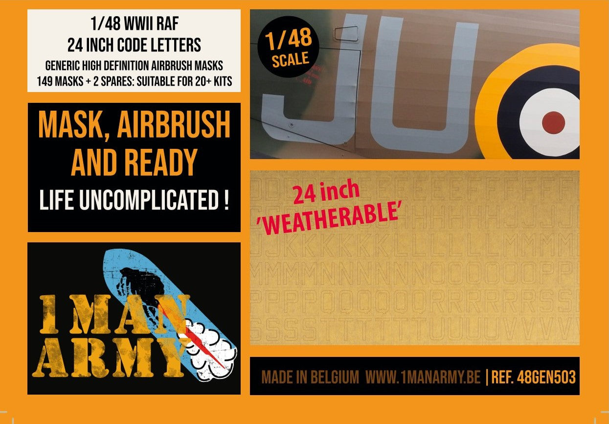 Generic Code Letters WW2 RAF 24 Inch - 1/48 Scale