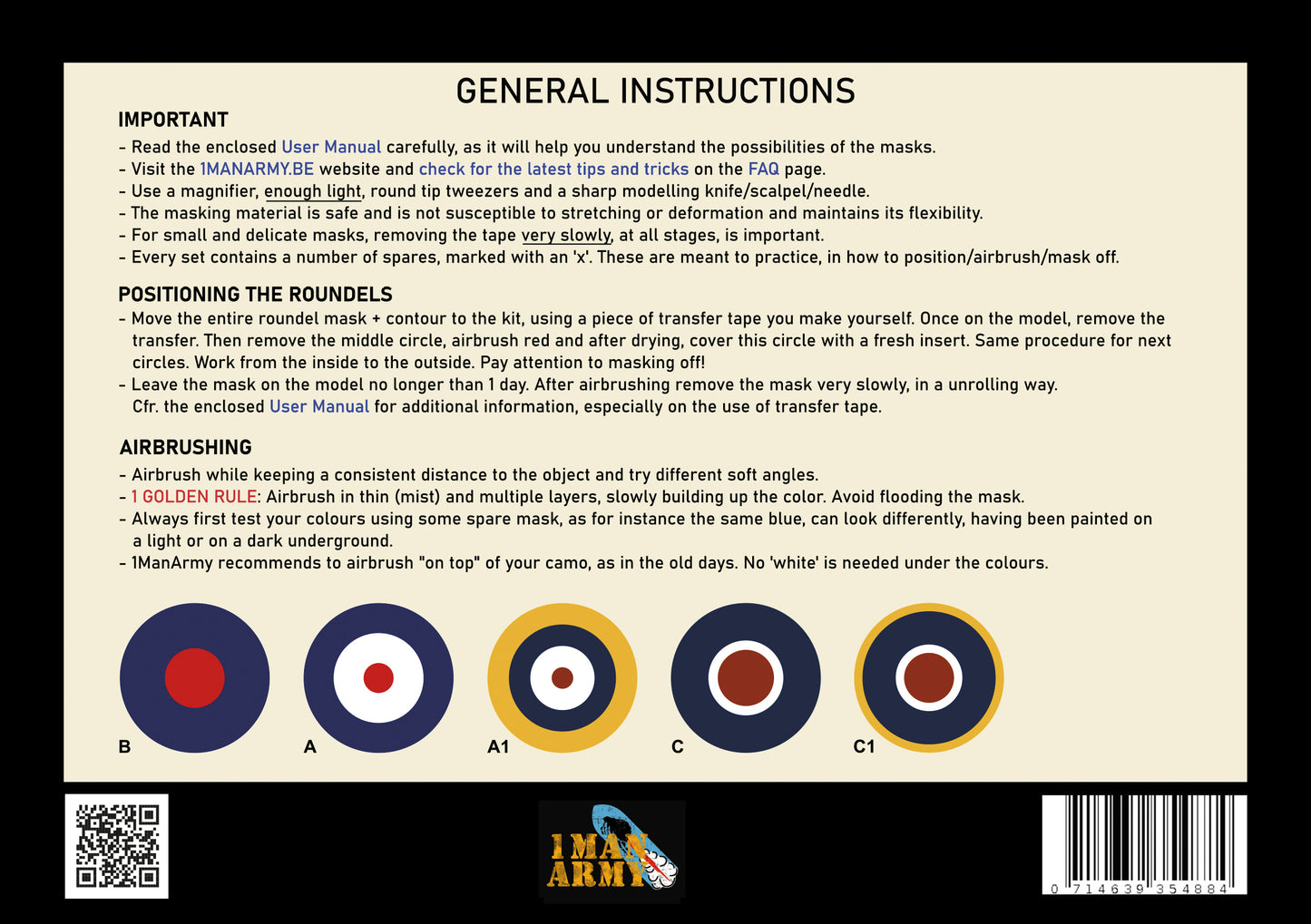 Generic Roundels Spitfire MKI/II - 1/48 Scale