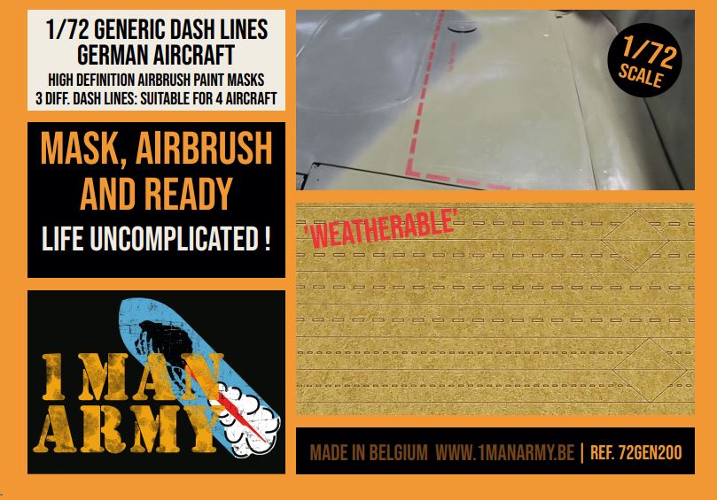 Generic Dash Lines  for German Aircrafts - 1/72 Scale
