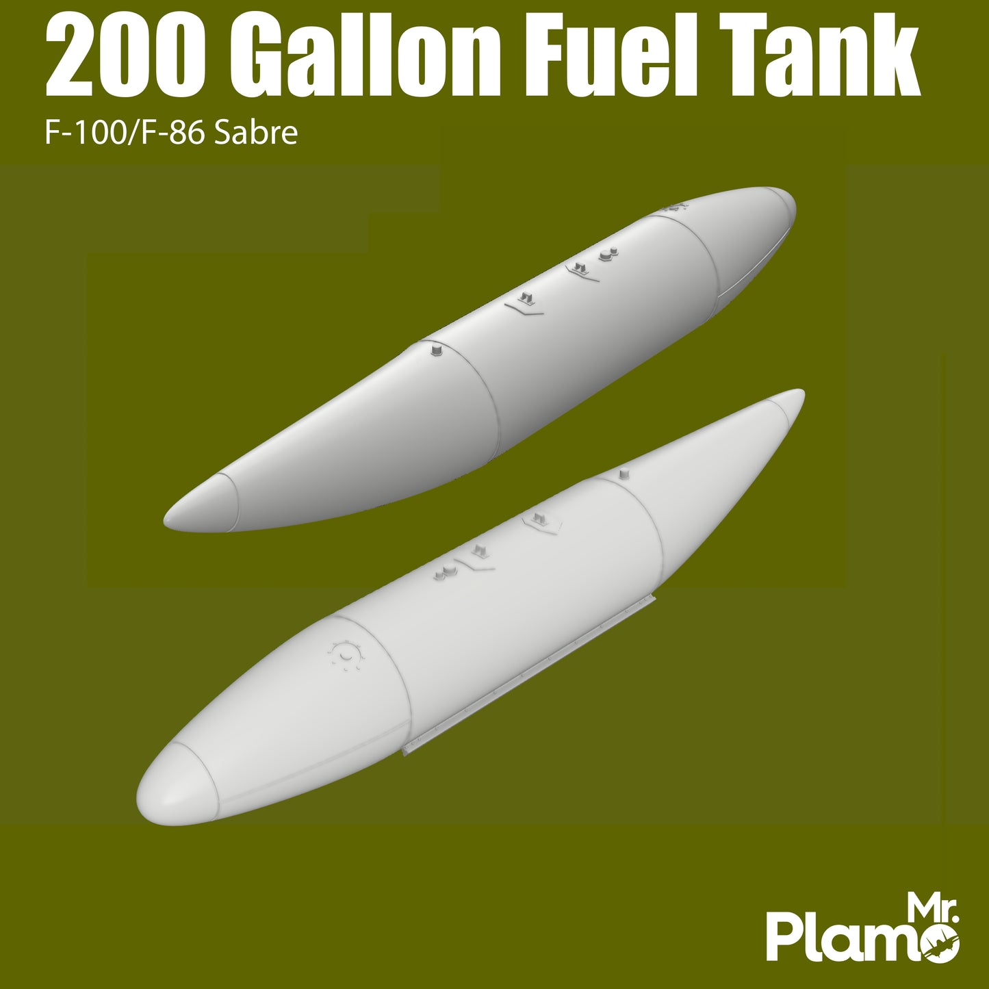 F-86/F-100 200 Gallon Fuel Tanks - 2pcs